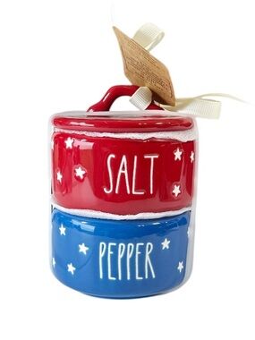 NEW Rae Dunn PATRIOTIC SALT & PEPPER CELLARS! 🇺🇸